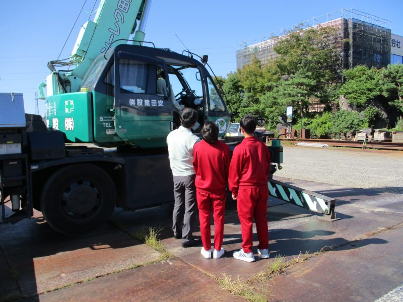 クレーンに乗車体験!